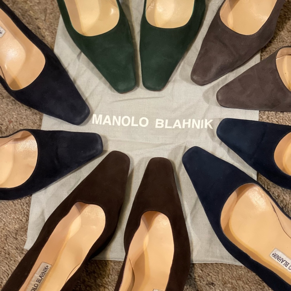 5 Pairs Manolo Blahnik Size 37 and 37.5